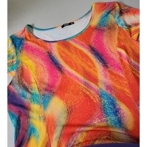 Lily by Firmiana Fashion Womens‎ 2XL Colorful Pullover Short Sleeve Dress